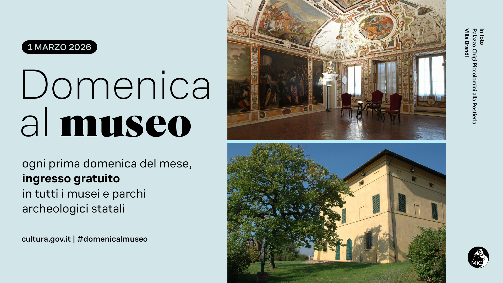 1 marzo 2026 Domenicalmuseo: Palazzo Chigi Piccolomini alla Postierla